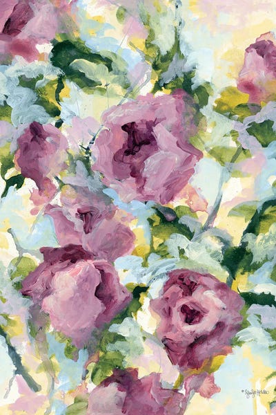 Abstract Floral by Jennifer Holden framed canvas print