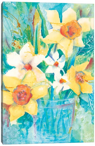 Spring Bouquet Canvas Art Print - Daffodil Art