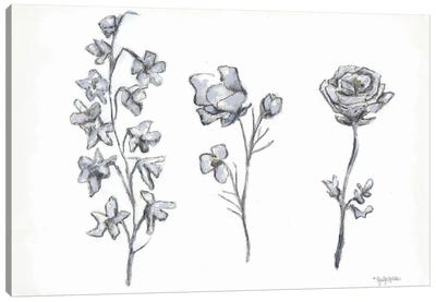 Floral Trio Canvas Art Print