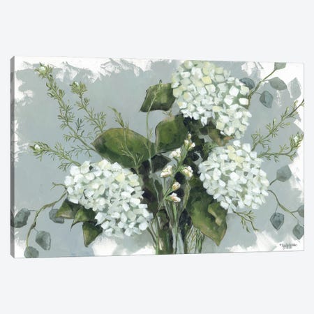 Hydrangeas In White Canvas Print #JEH47} by Jennifer Holden Art Print