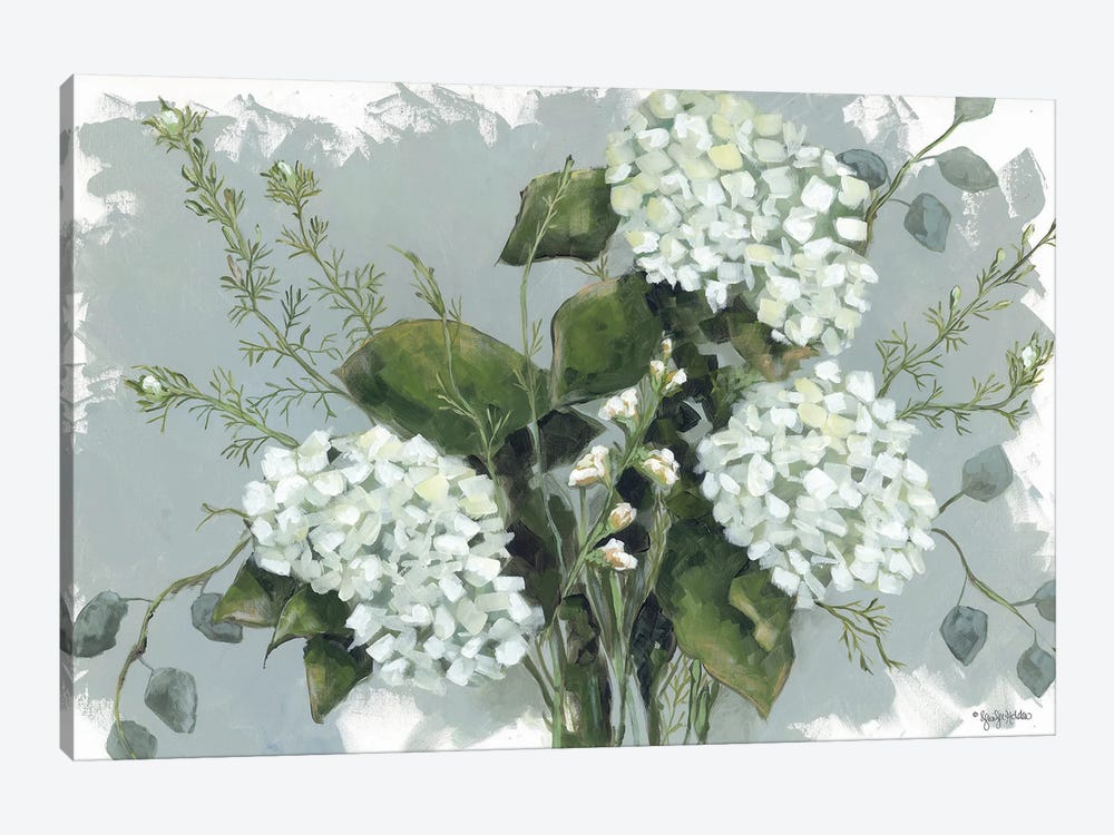 Hydrangeas In White by Jennifer Holden 1-piece Canvas Art Print