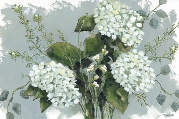 Hydrangeas: Hydrangeas In White by Jennifer Holden
