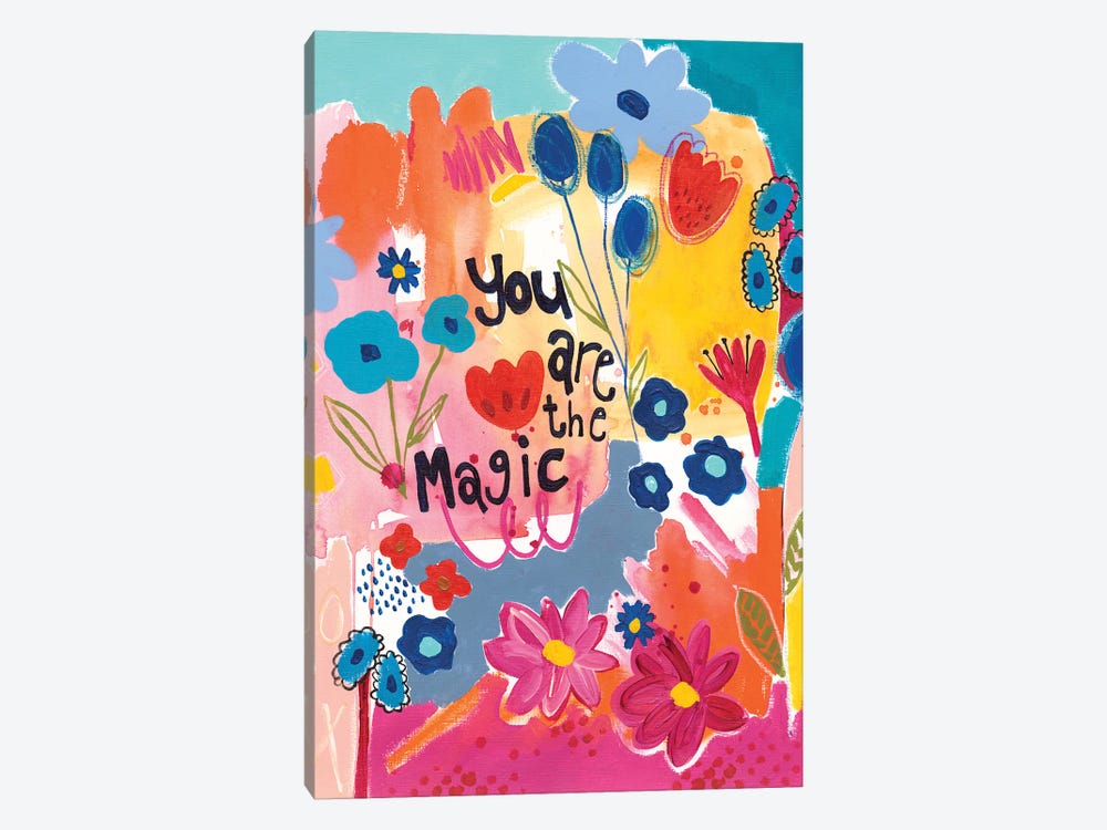 You Are The Magic Floral by Jennifer Mccully 1-piece Canvas Art Print