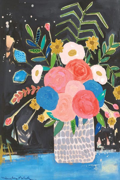 Jennifer Mccully: The Grey Polka Dot Vase by Jennifer Mccully