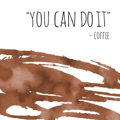 You Can Do It Coffee by Jennifer Mccully multi panel art