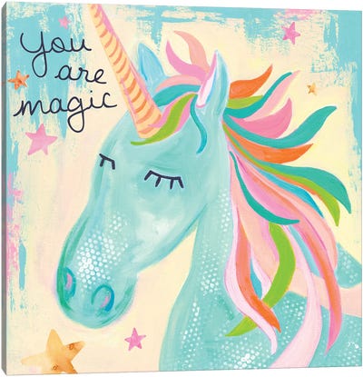 You Are Magic Unicorn Canvas Art Print - Unicorn Art