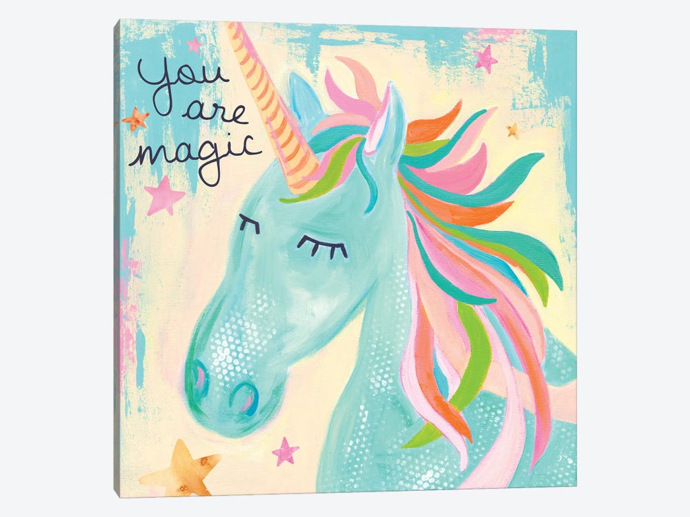 You Are Magic Unicorn by Jennifer Mccully 1-piece Canvas Wall Art