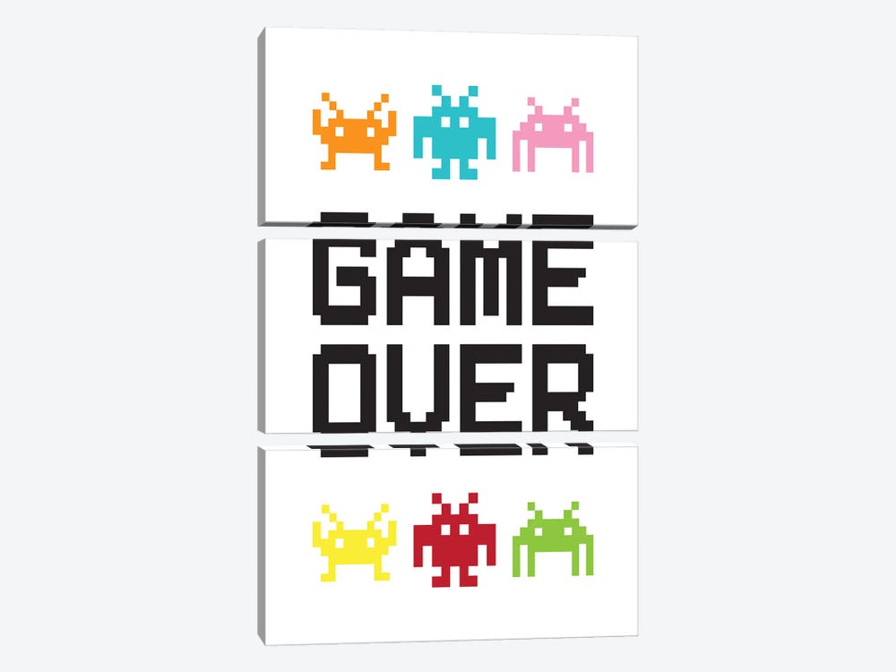 Game Over II by Jennifer Mccully 3-piece Canvas Art Print