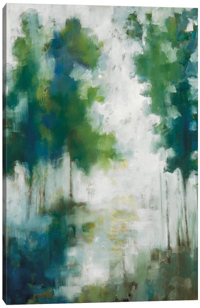 Lakehouse Trees Canvas Art Print