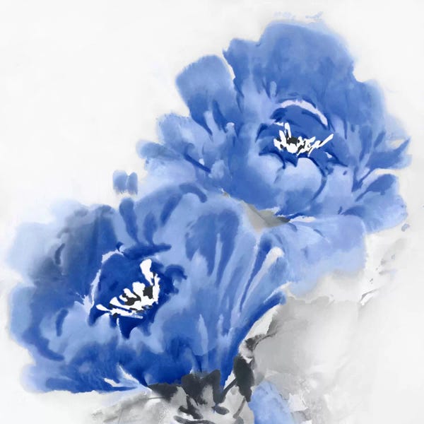 Jesse Stevens: Flower Bloom In Indigo II by Jesse Stevens