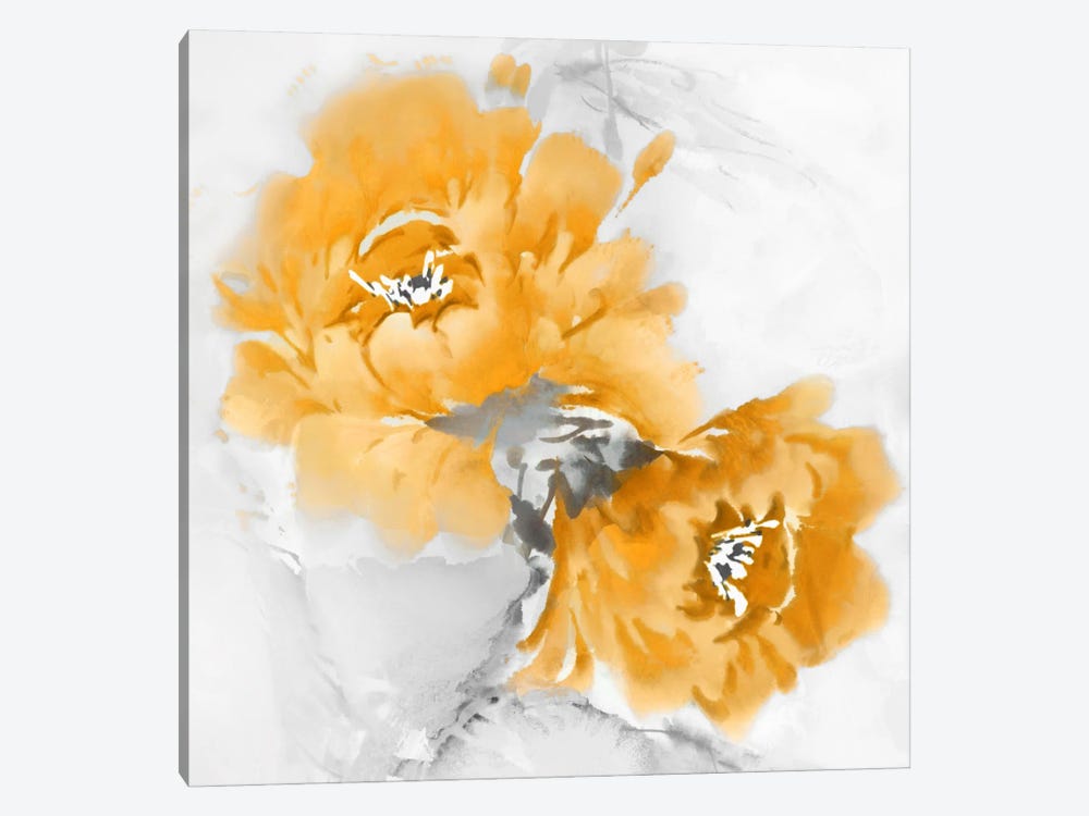 Flower Bloom In Mandarin I 1-piece Canvas Artwork