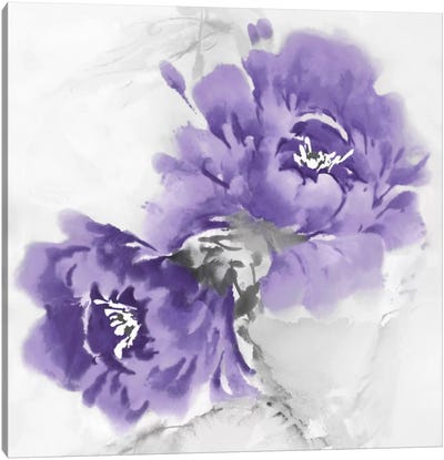 Flower Bloom In Amethyst II Canvas Art Print - Pantone Ultra Violet 2018