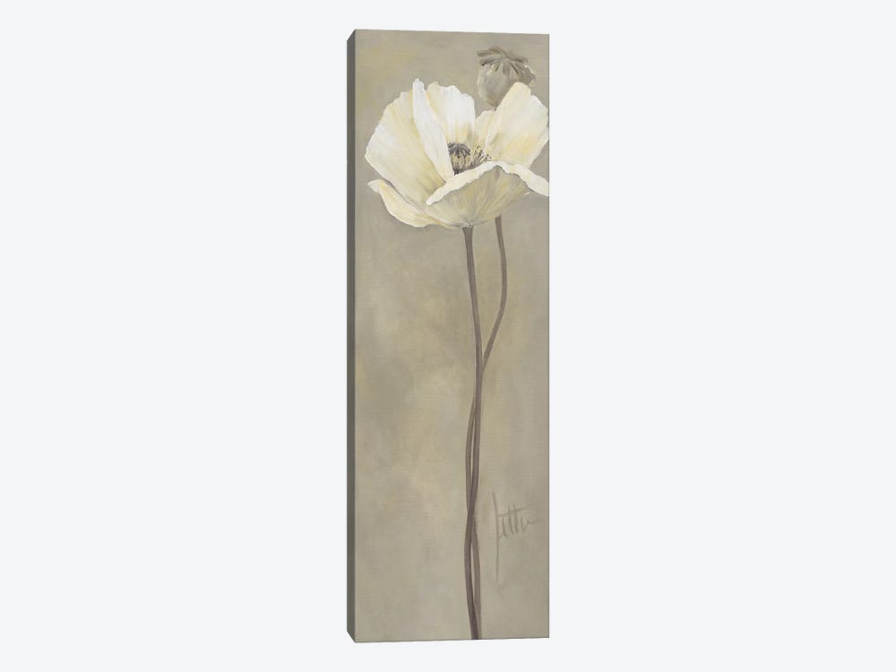 Poppy In White V by Jettie Roseboom 1-piece Canvas Print