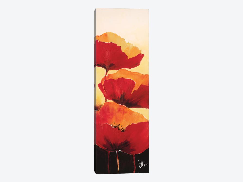 Three Red Poppies I by Jettie Roseboom 1-piece Canvas Artwork