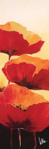 Jettie Roseboom: Three Red Poppies I by Jettie Roseboom