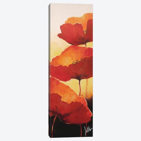 Three Red Poppies II Canvas Print #JET33} by Jettie Roseboom Art Print