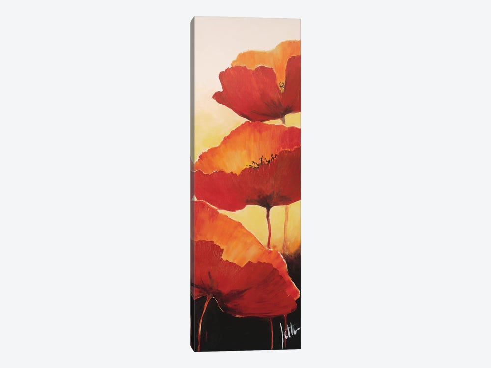 Three Red Poppies II by Jettie Roseboom 1-piece Canvas Art Print
