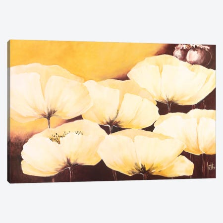 Yellow Poppies II Canvas Print #JET39} by Jettie Roseboom Art Print