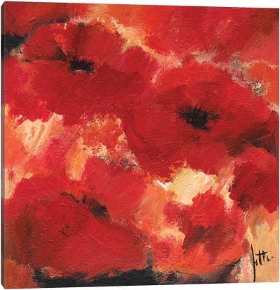 Abstract Flowers I Canvas Art Print - Jettie Roseboom