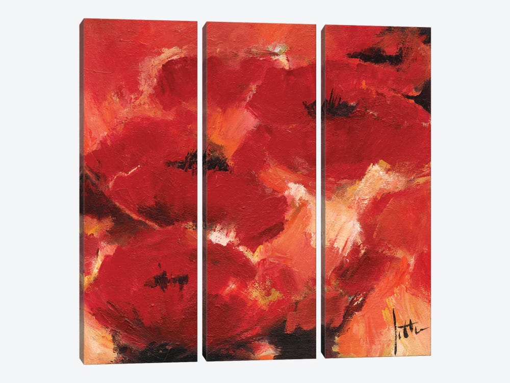 Abstract Flowers II 3-piece Canvas Wall Art