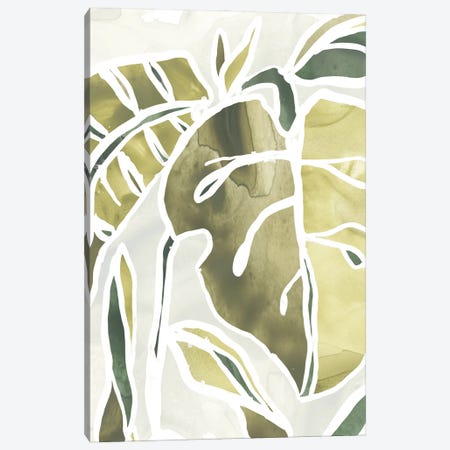 Batik Leaves II Canvas Print #JEV1004} by June Erica Vess Canvas Wall Art