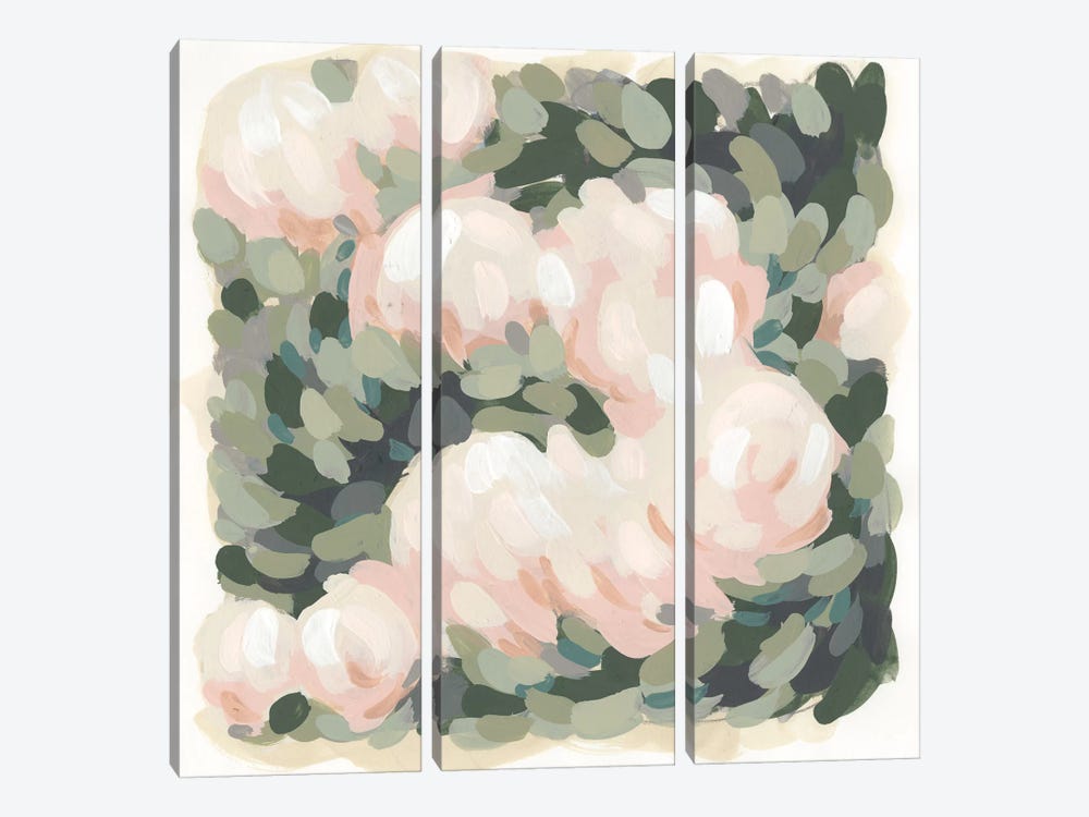 Blush & Celadon I by June Erica Vess 3-piece Canvas Print