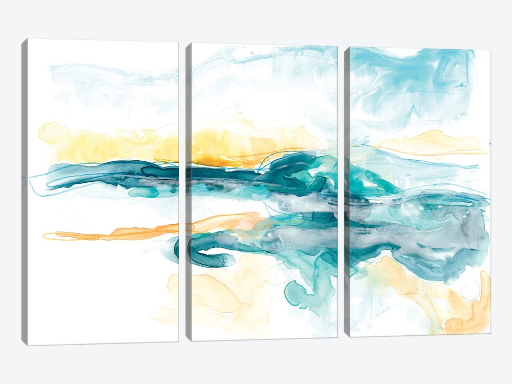 Liquid Lakebed I by June Erica Vess 3-piece Canvas Print
