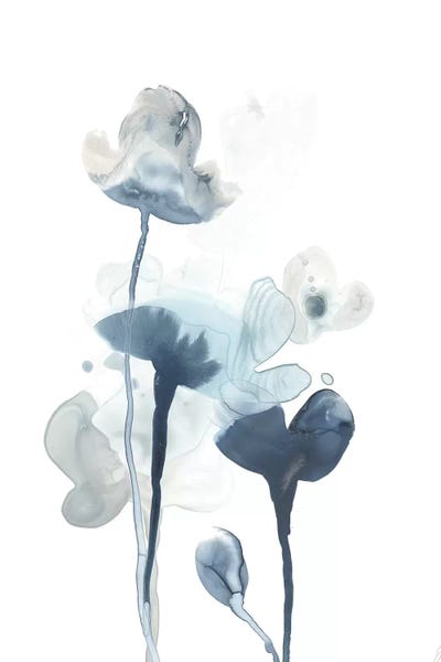 Watercolor Flowers: Midnight Blossoms IV by June Erica Vess