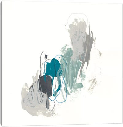 Teal Gesture II Canvas Art Print - Green with Envy