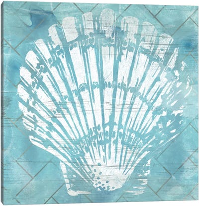 Cerulean Shell I Canvas Art Print - June Erica Vess