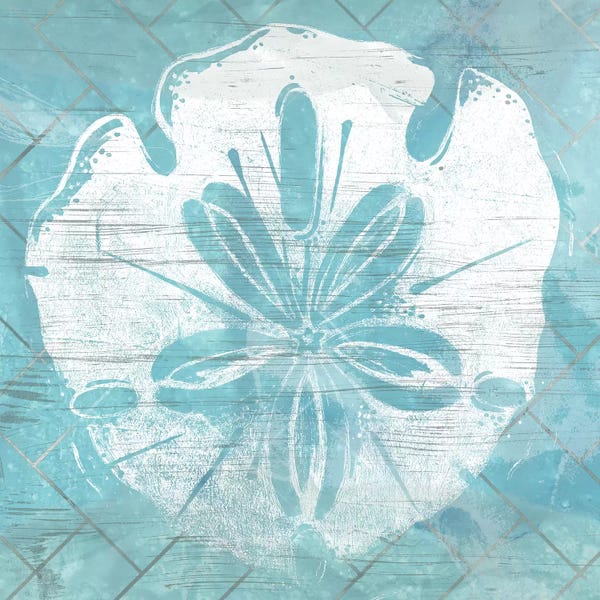 Sand Dollars: Cerulean Shell IV by June Erica Vess