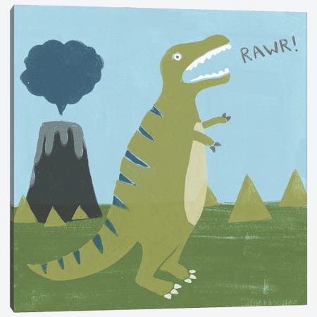 Dino-mite I Canvas Print #JEV1226} by June Erica Vess Canvas Artwork