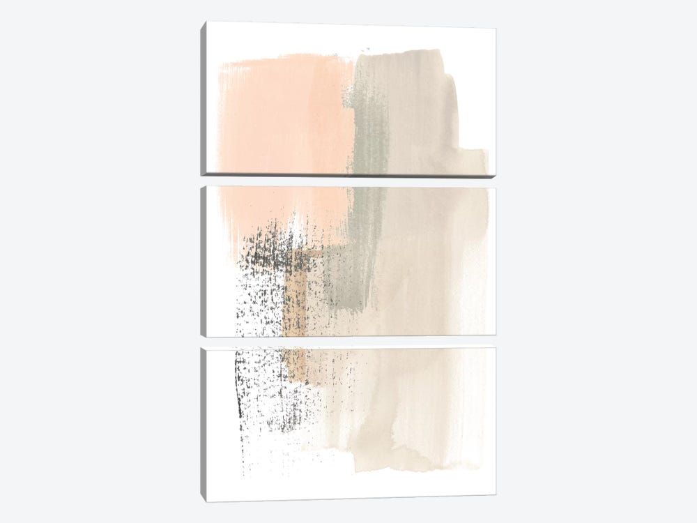 Blush Abstract I by June Erica Vess 3-piece Canvas Art Print