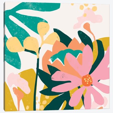 Cut Paper Garden I Canvas Print #JEV1500} by June Erica Vess Canvas Wall Art