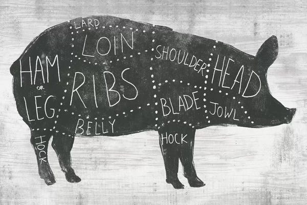 Modern Farmhouse Décor: Farmhouse Butcher I by June Erica Vess