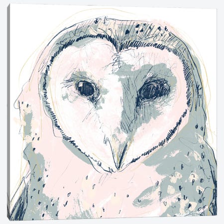 Funky Owl Portrait I Canvas Print #JEV1717} by June Erica Vess Canvas Artwork