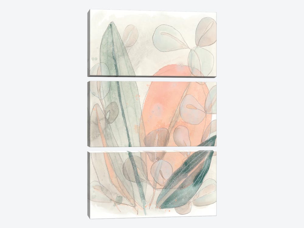 Leaf Scatter I by June Erica Vess 3-piece Canvas Print
