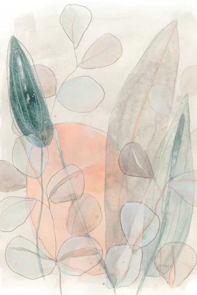 Leaf Scatter II by June Erica Vess multi panel art