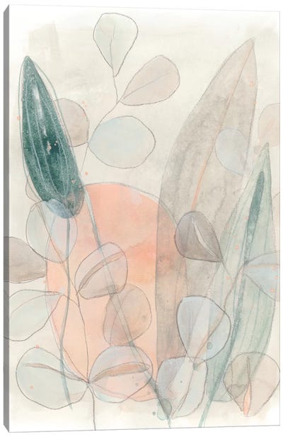 Leaf Scatter II Canvas Art Print - June Erica Vess