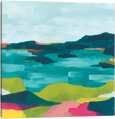 Kaleidoscope Coast I Canvas Art Print - Coastal & Ocean Abstract Art