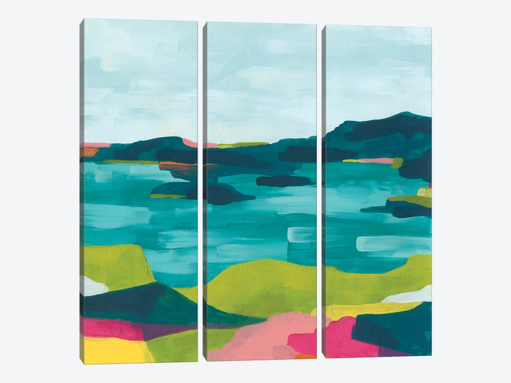 Kaleidoscope Coast I by June Erica Vess 3-piece Canvas Art