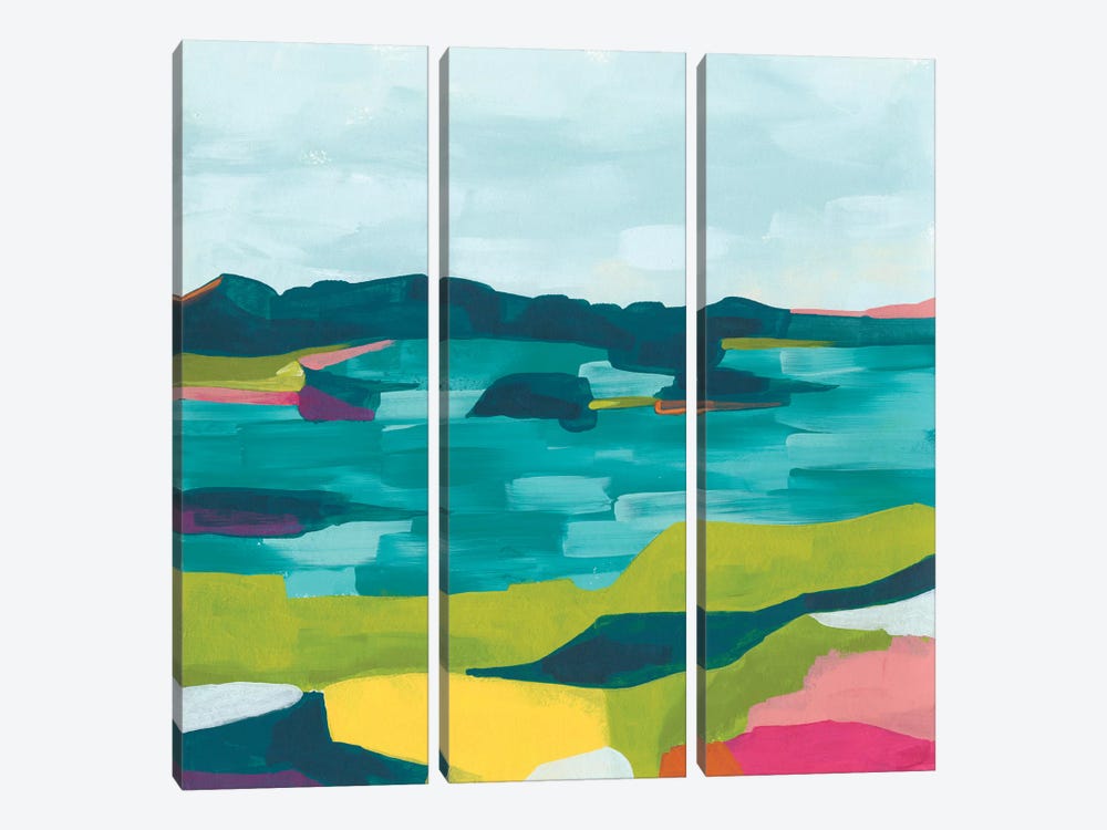 Kaleidoscope Coast II by June Erica Vess 3-piece Canvas Print