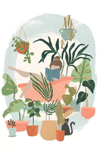 Bohemian Décor: Plant Lady Bath I by June Erica Vess