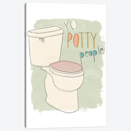 Potty Pun IV Canvas Print #JEV1845} by June Erica Vess Canvas Wall Art