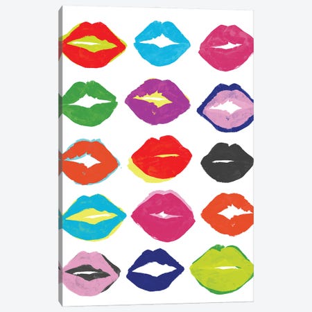 Kiss Kiss I Canvas Print #JEV1910} by June Erica Vess Art Print