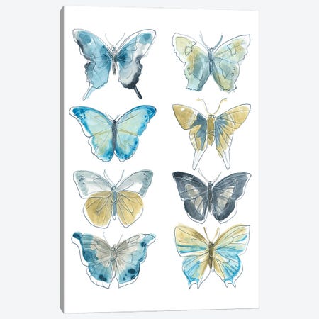 Butterfly Blues II Canvas Print #JEV1938} by June Erica Vess Canvas Art Print