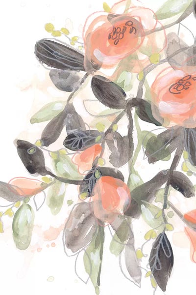 Sheer Blossoms I by June Erica Vess multi panel art