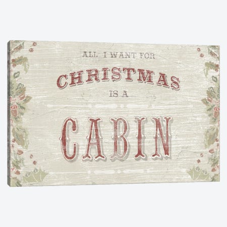 Cabin Christmas III Canvas Print #JEV2154} by June Erica Vess Canvas Artwork