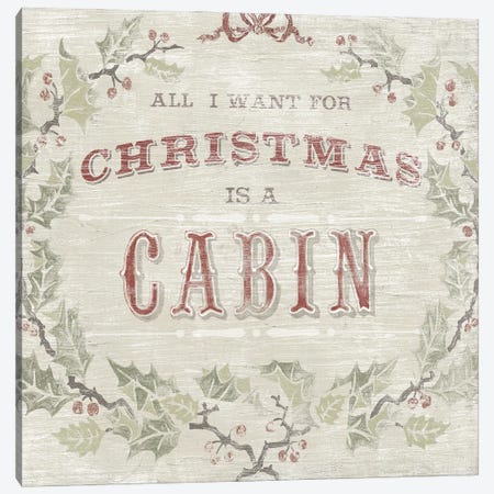 Cabin Christmas IV Canvas Print #JEV2163} by June Erica Vess Canvas Art