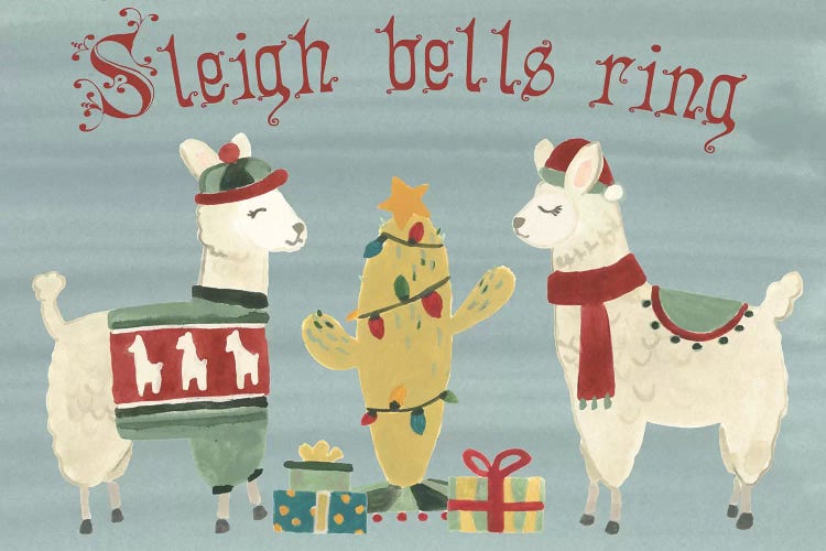 Winter Wonder Llama Collection A by June Erica Vess wall art
